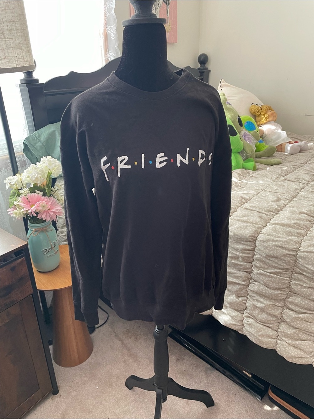 Friends Logo Black Crewneck Sweater - Women’s
